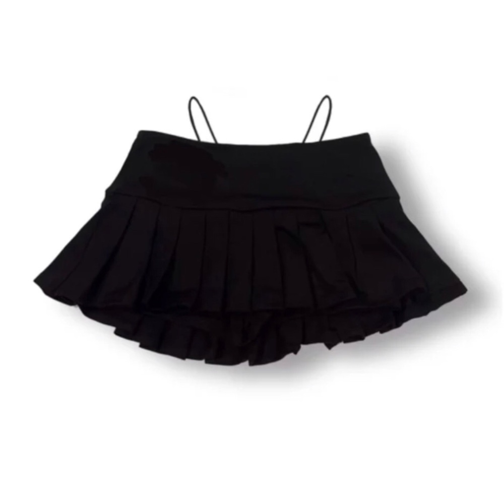 Ai Cash (HIGH) NYLON EAVEHN SKIRT - black